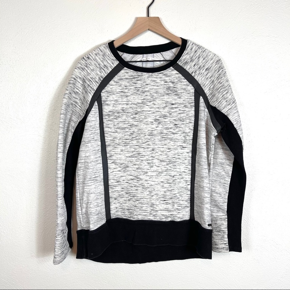 Blanc Noir Leather Trim Guard Sweatshirt